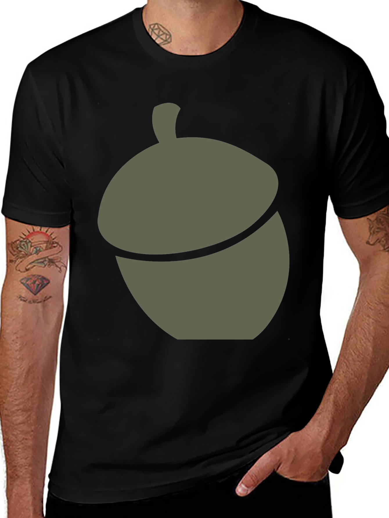 Variant 22 of Acorn Graphic Tee - Nature Inspired Casual Wear