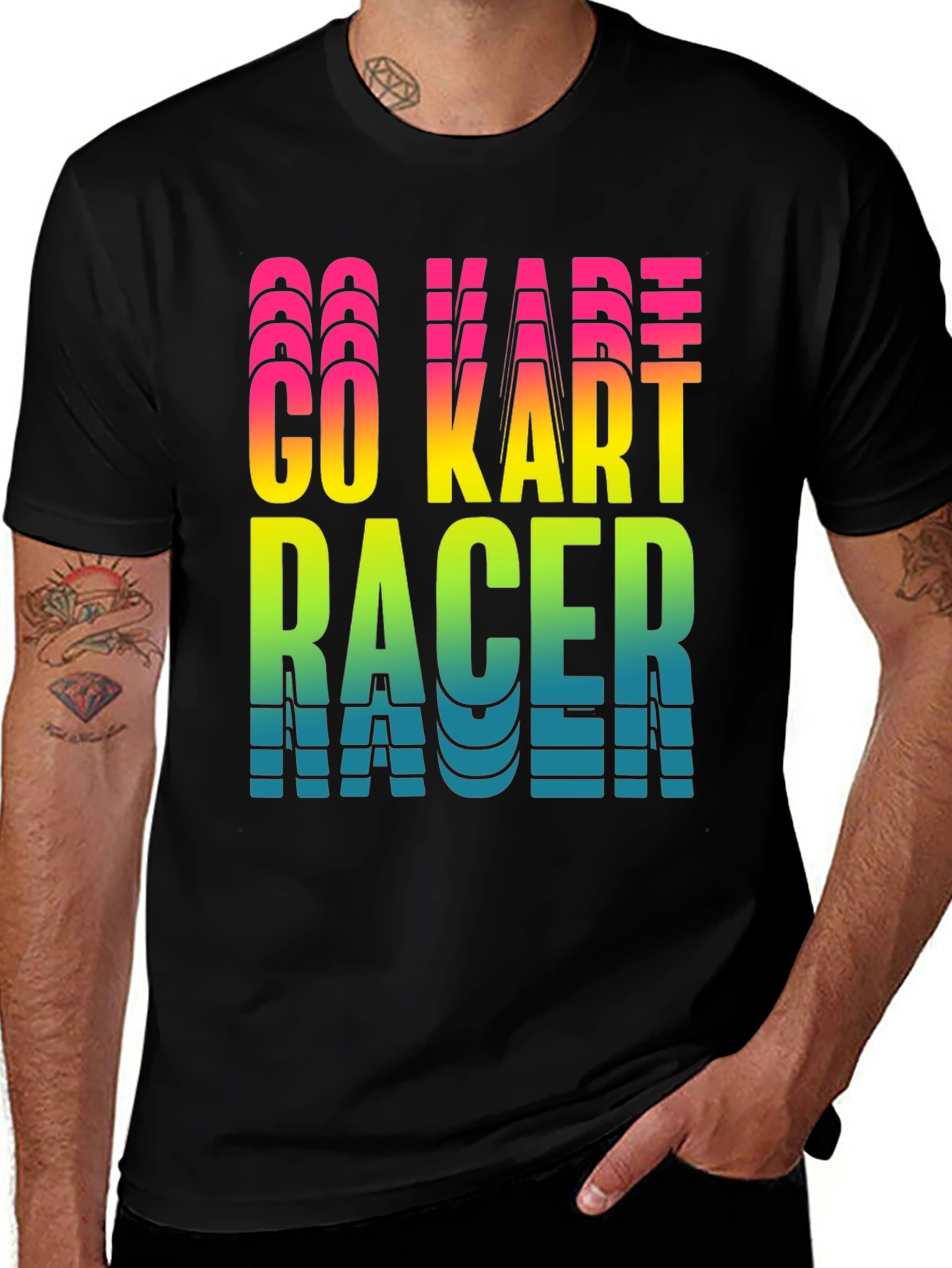 Go Kart Racer Graphic Tee - Cool Karting Shirt