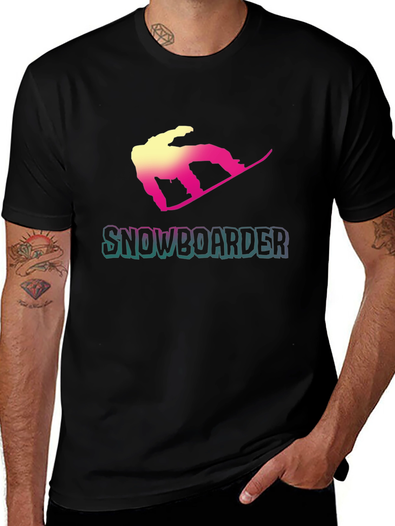 Variant 16 of Snowboarder Graphic Print T-Shirt