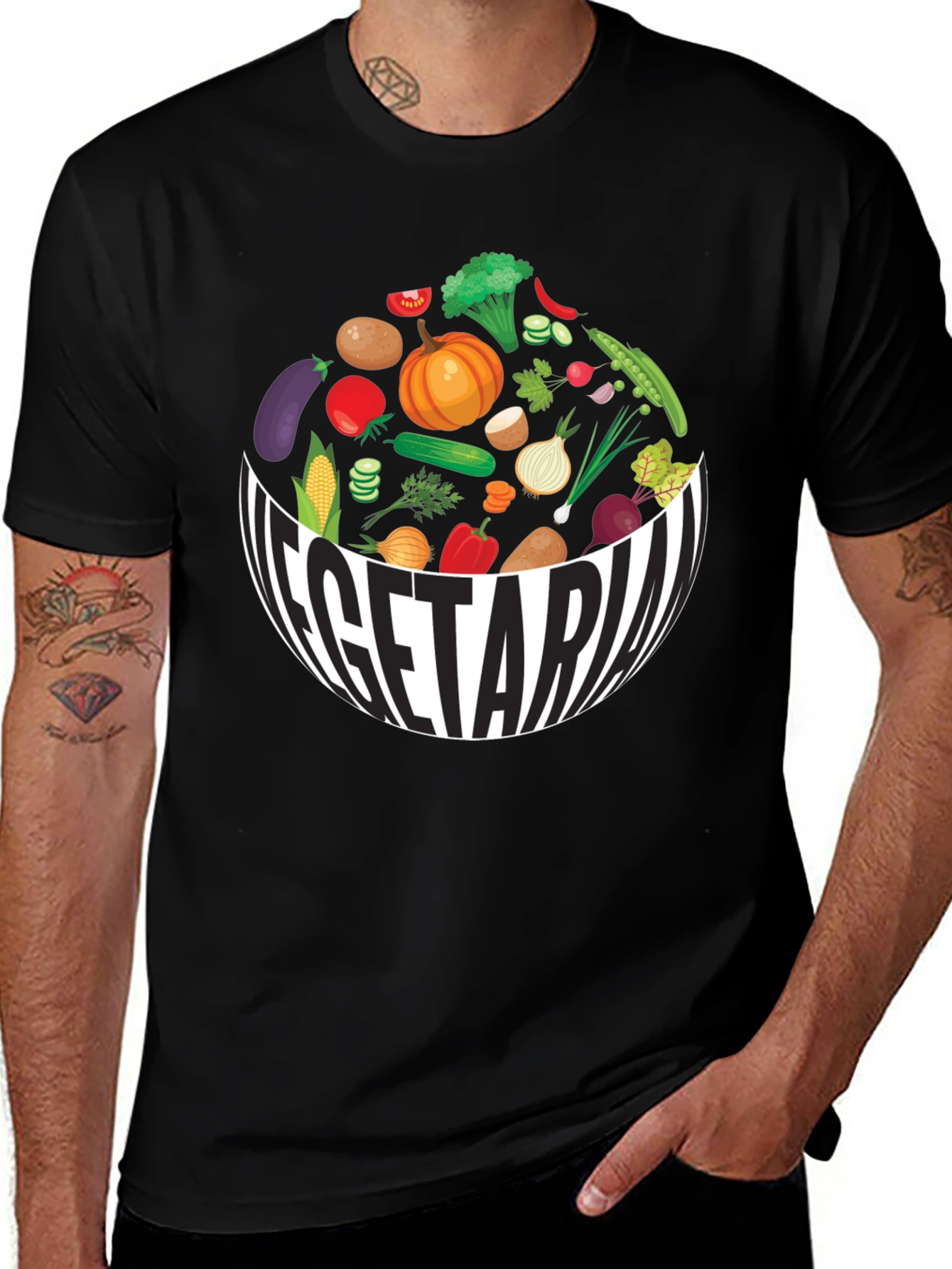 Vegetarian Bowl T-Shirt - Fresh & Fun!