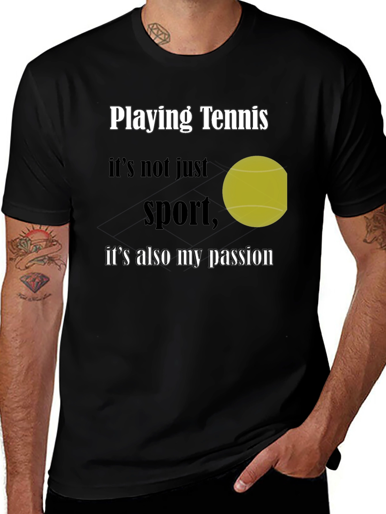 Variant 16 of Playing Tennis Passion T-Shirt