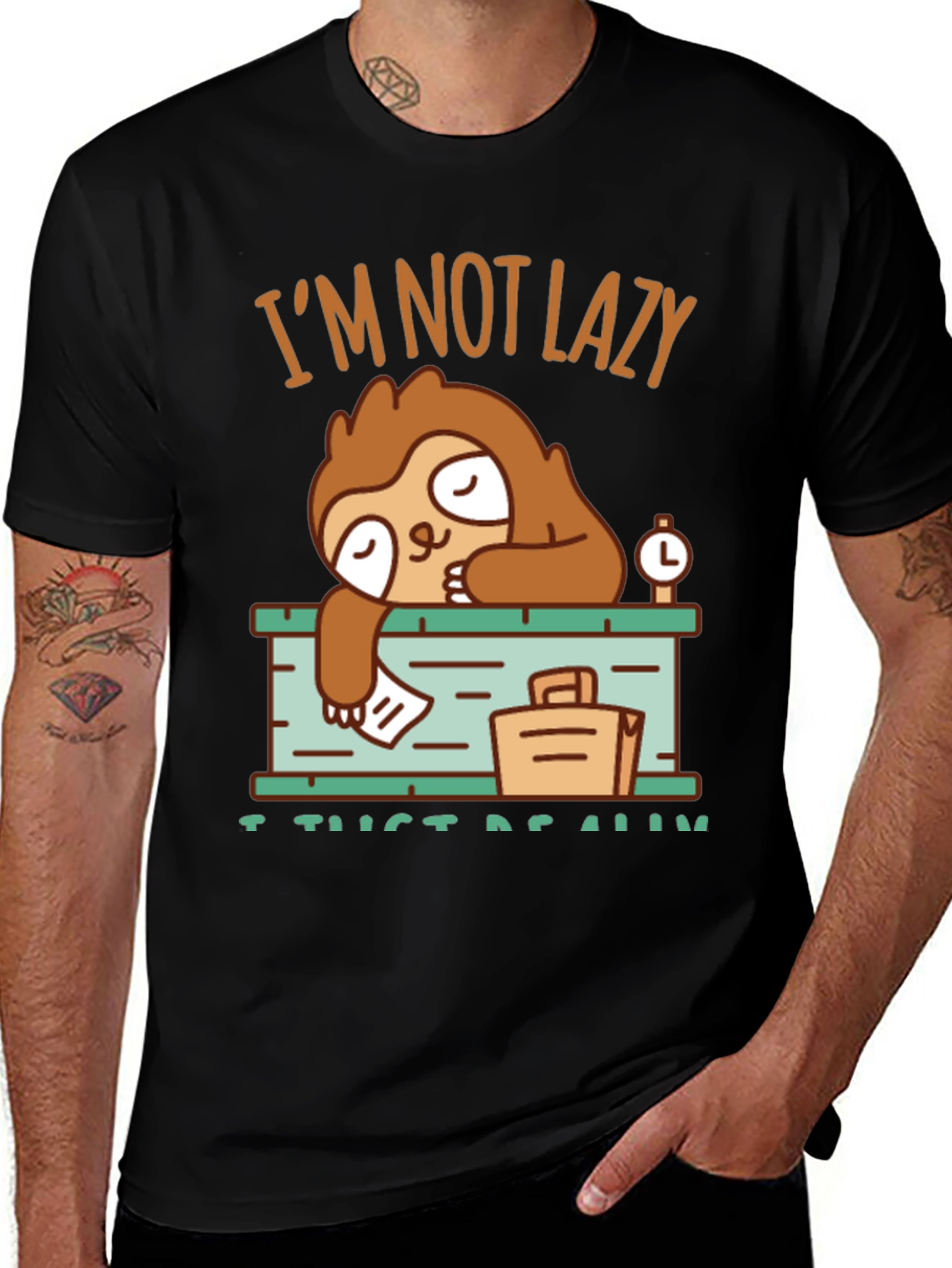 Variant 8 of Lazy Sloth Graphic T-Shirt - I Just Need Rest!
