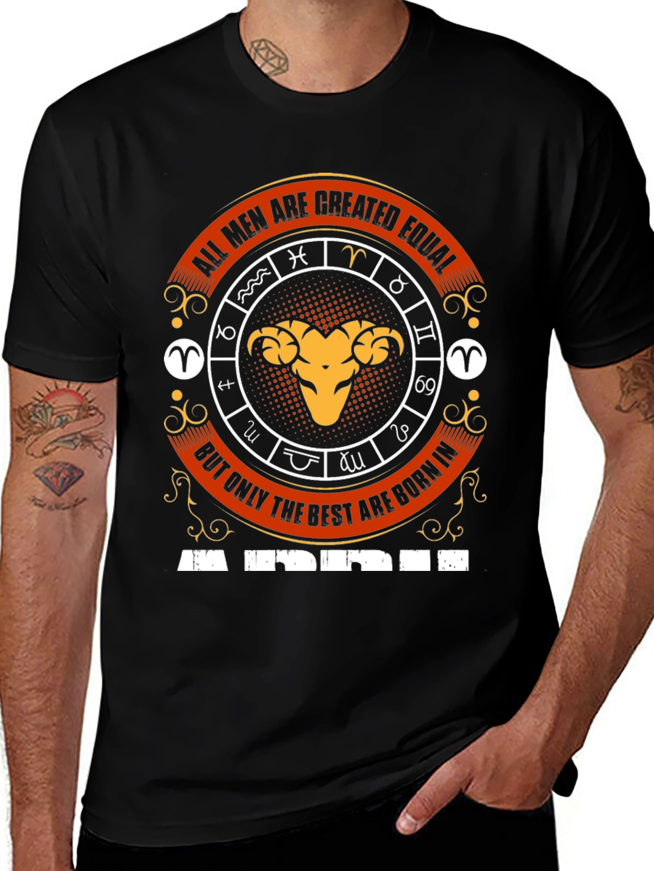 Aries Zodiac T-Shirt - All Men Are Created Equal