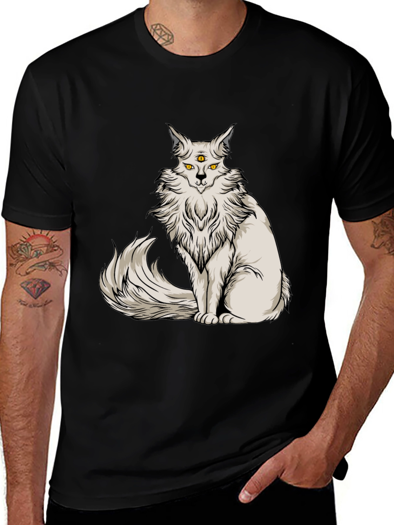 Variant 29 of Mystic Cat T-Shirt - Third Eye Design