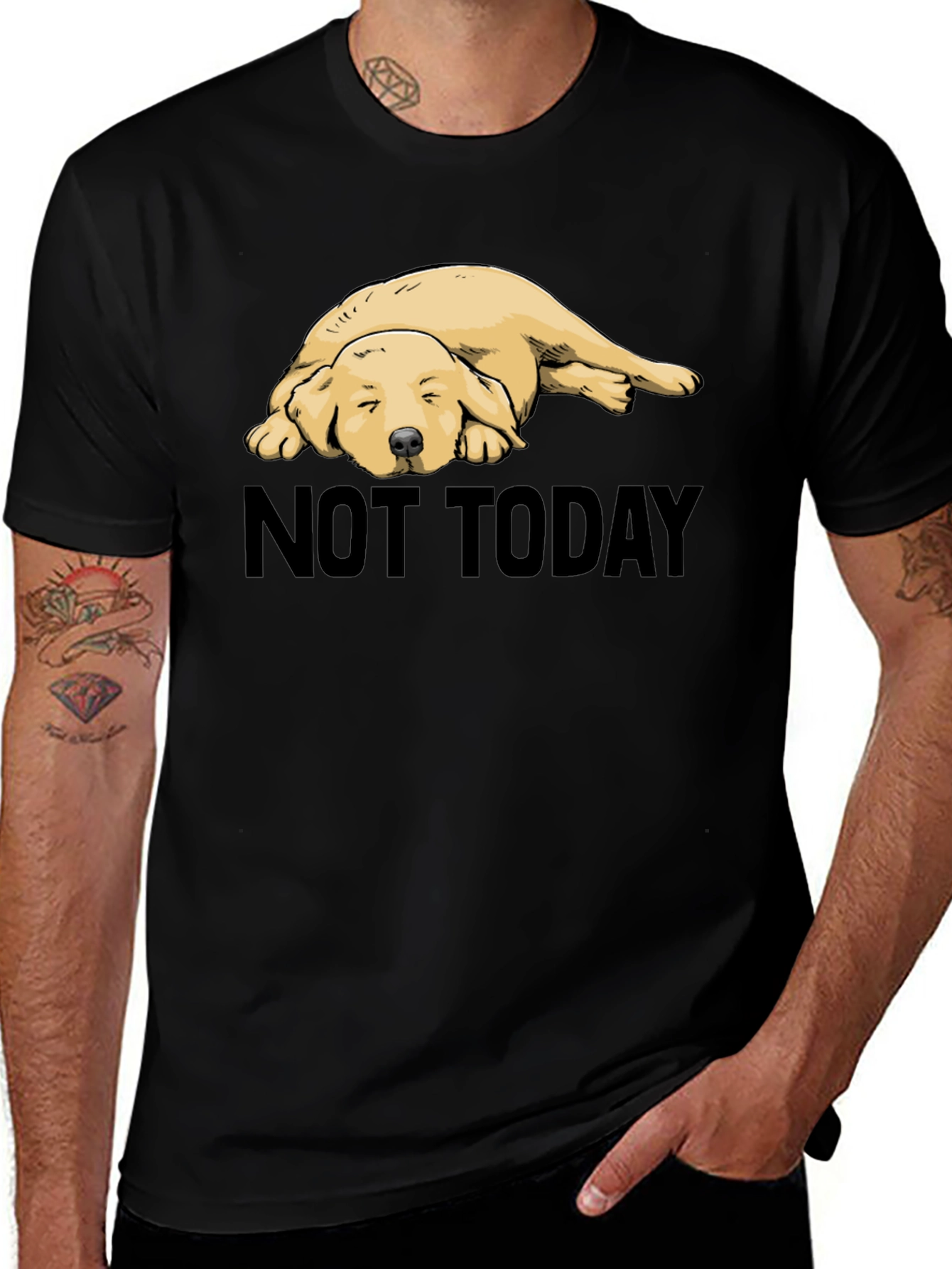 Variant 29 of Not Today Dog Graphic T-Shirt - Relaxed Fit