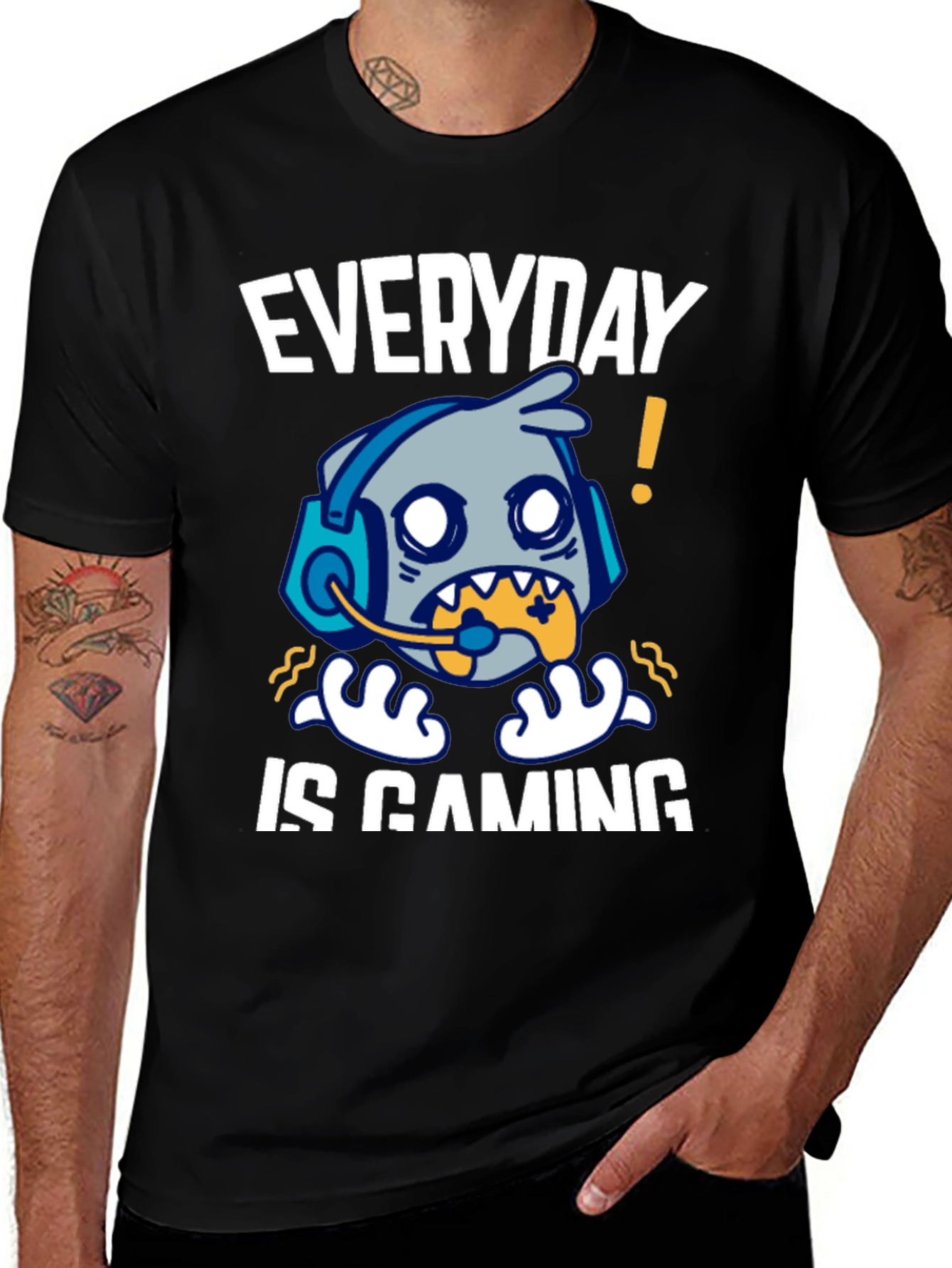 Variant 8 of Everyday is Gaming Black T-Shirt