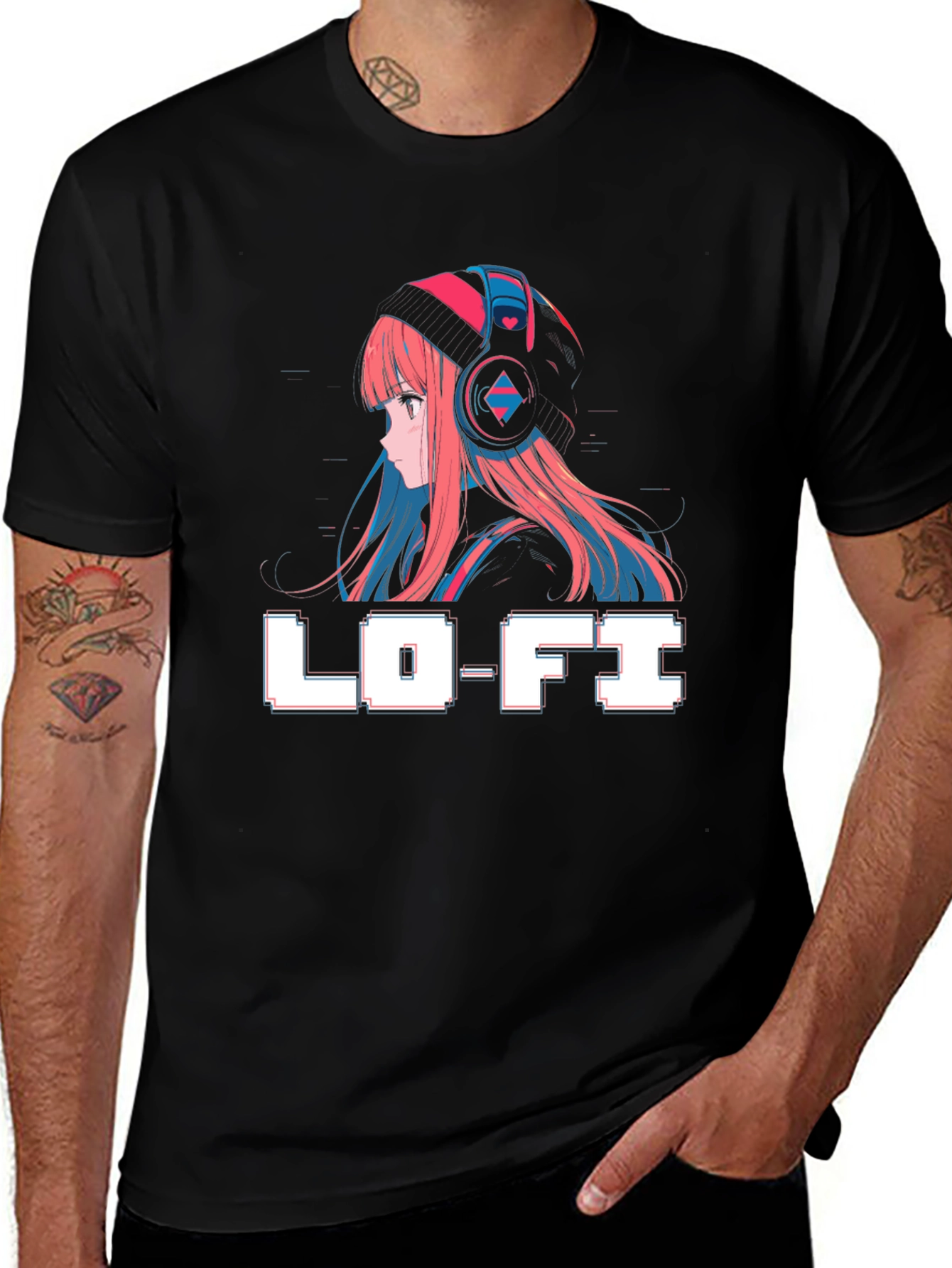 Lo-Fi Anime Girl Graphic T-Shirt