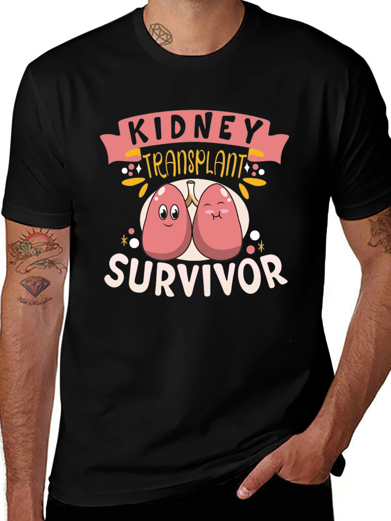 Variant 8 of Kidney Transplant Survivor Black T-Shirt