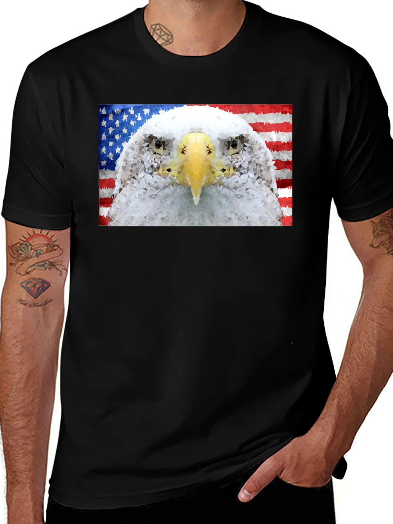 Variant 8 of Patriotic Eagle Graphic T-Shirt