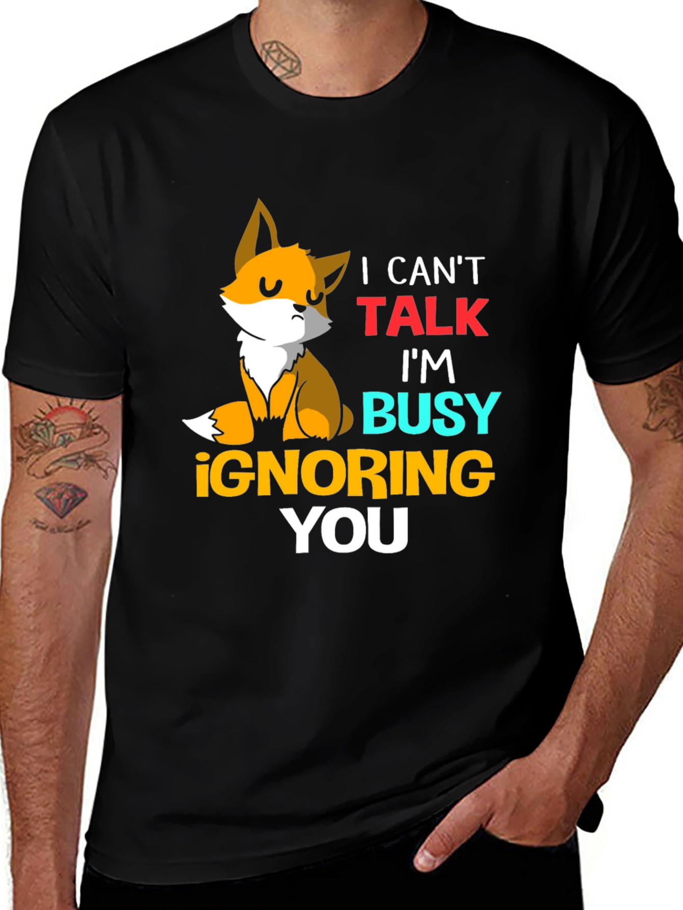 Variant 3 of Funny Fox Ignoring You Graphic T-Shirt