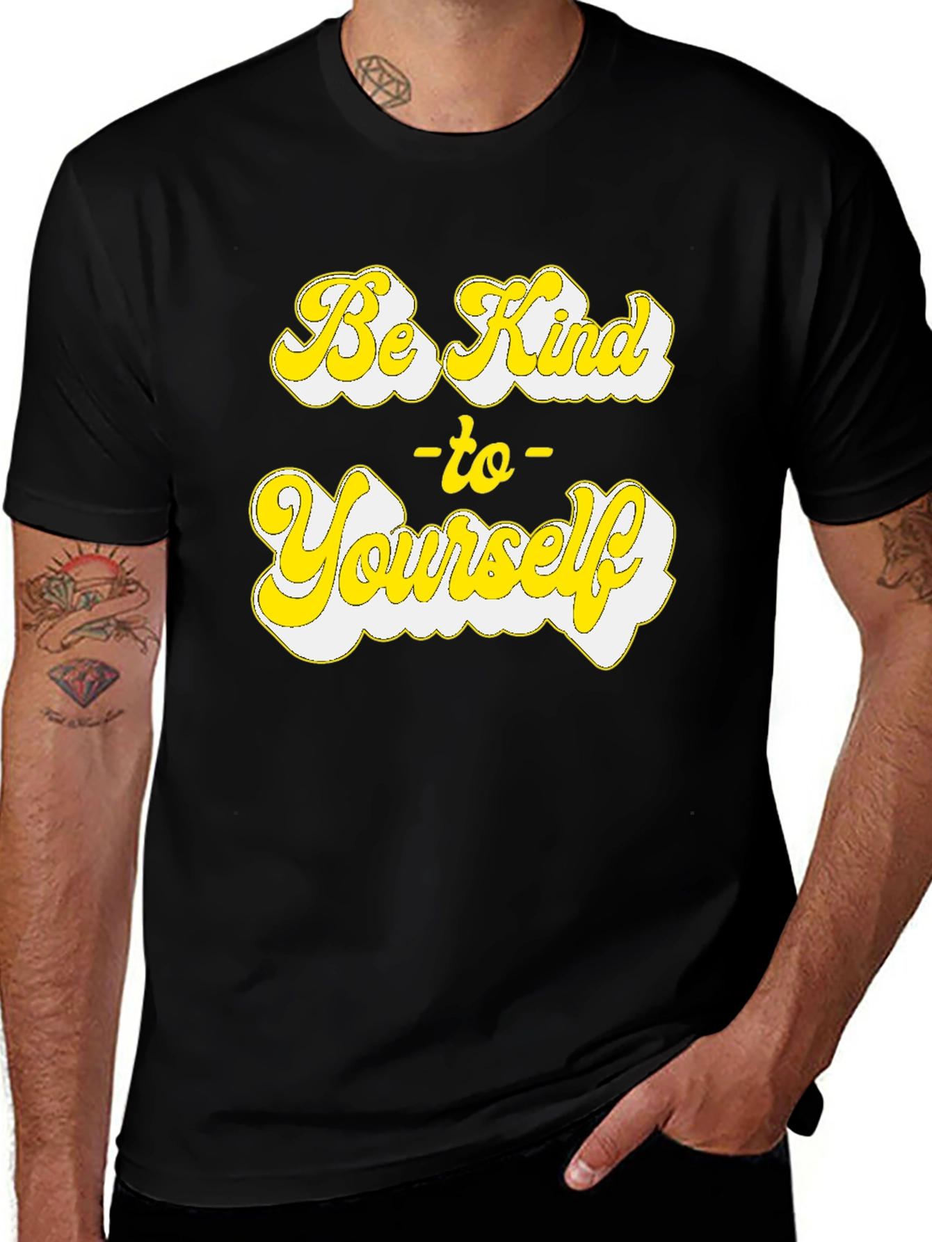 Variant 6 of Be Kind To Yourself Graphic Tee - Black