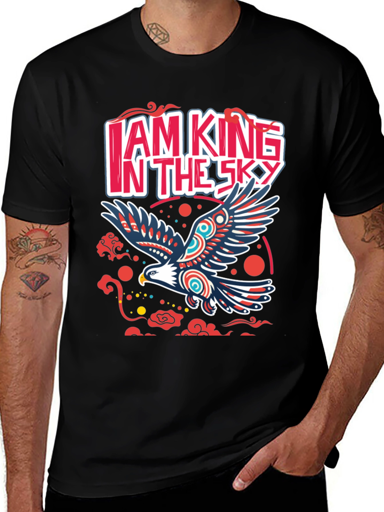 Variant 27 of I AM KING IN THE SKY Eagle Graphic Tee