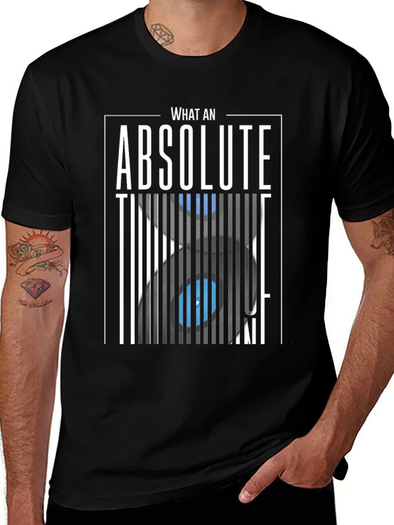 Variant 22 of Absolute Tune Graphic Tee - Black Cotton Blend