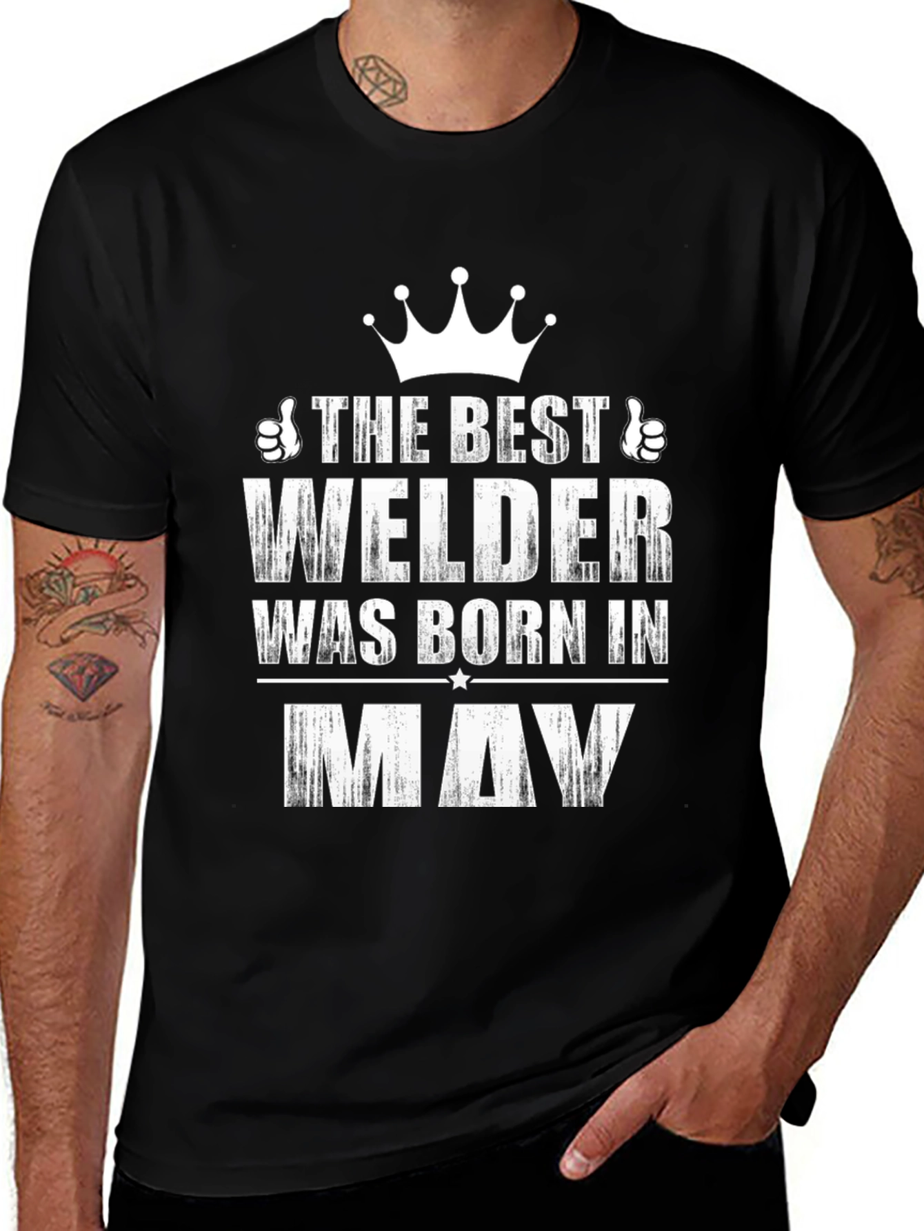 Variant 6 of Best Welder Born in May - Black T-Shirt