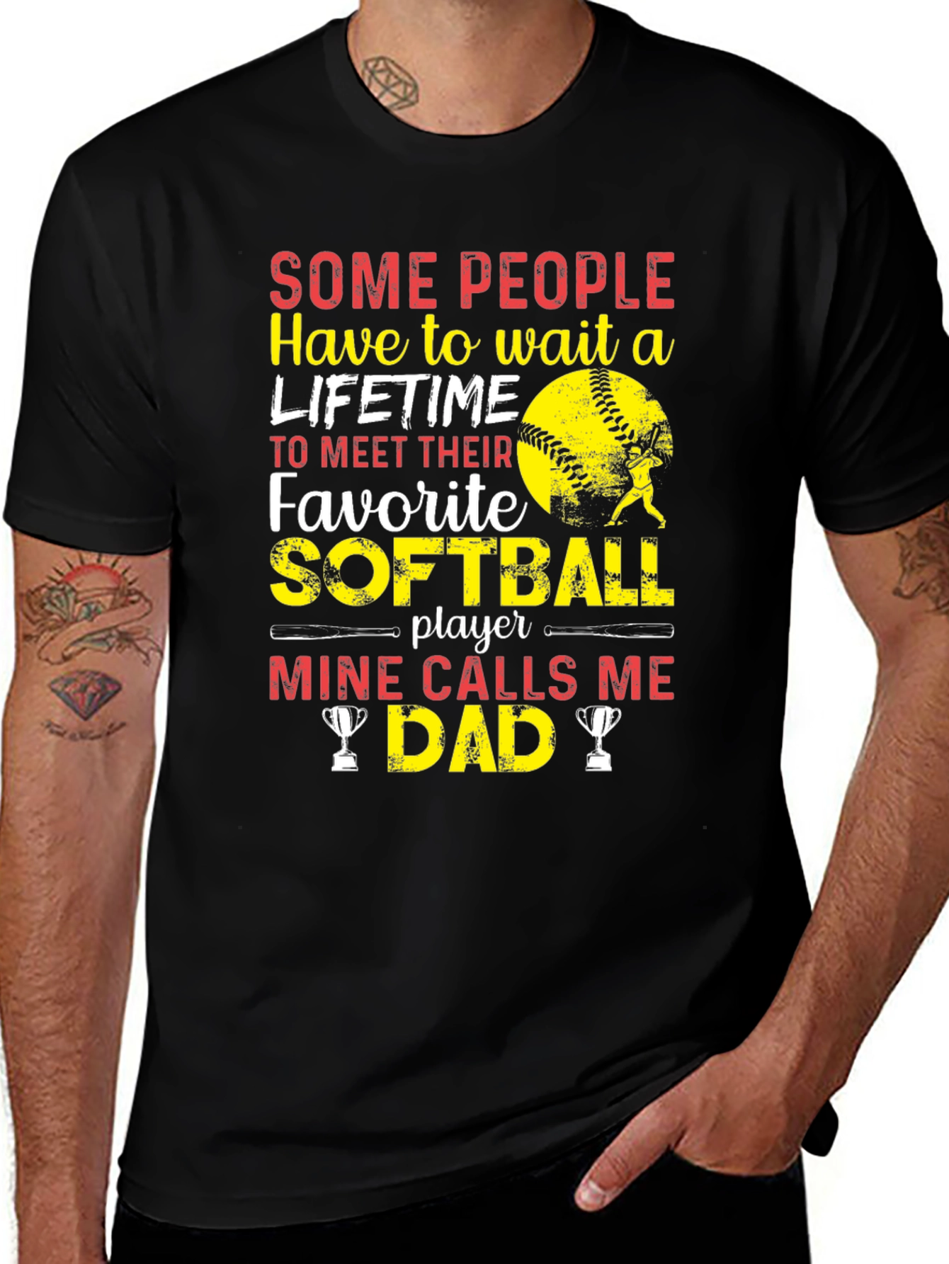 Variant 28 of Softball Dad T-Shirt - Gift for Baseball Fathers