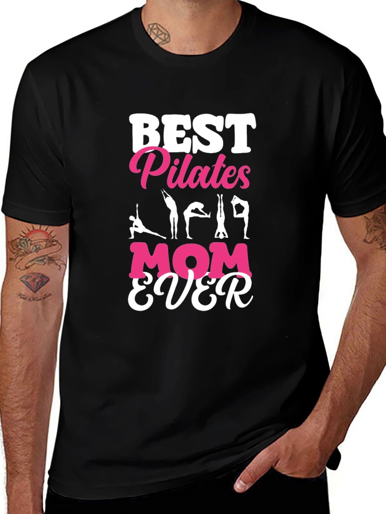 Variant 26 of Best Pilates Mom Ever Black T-Shirt