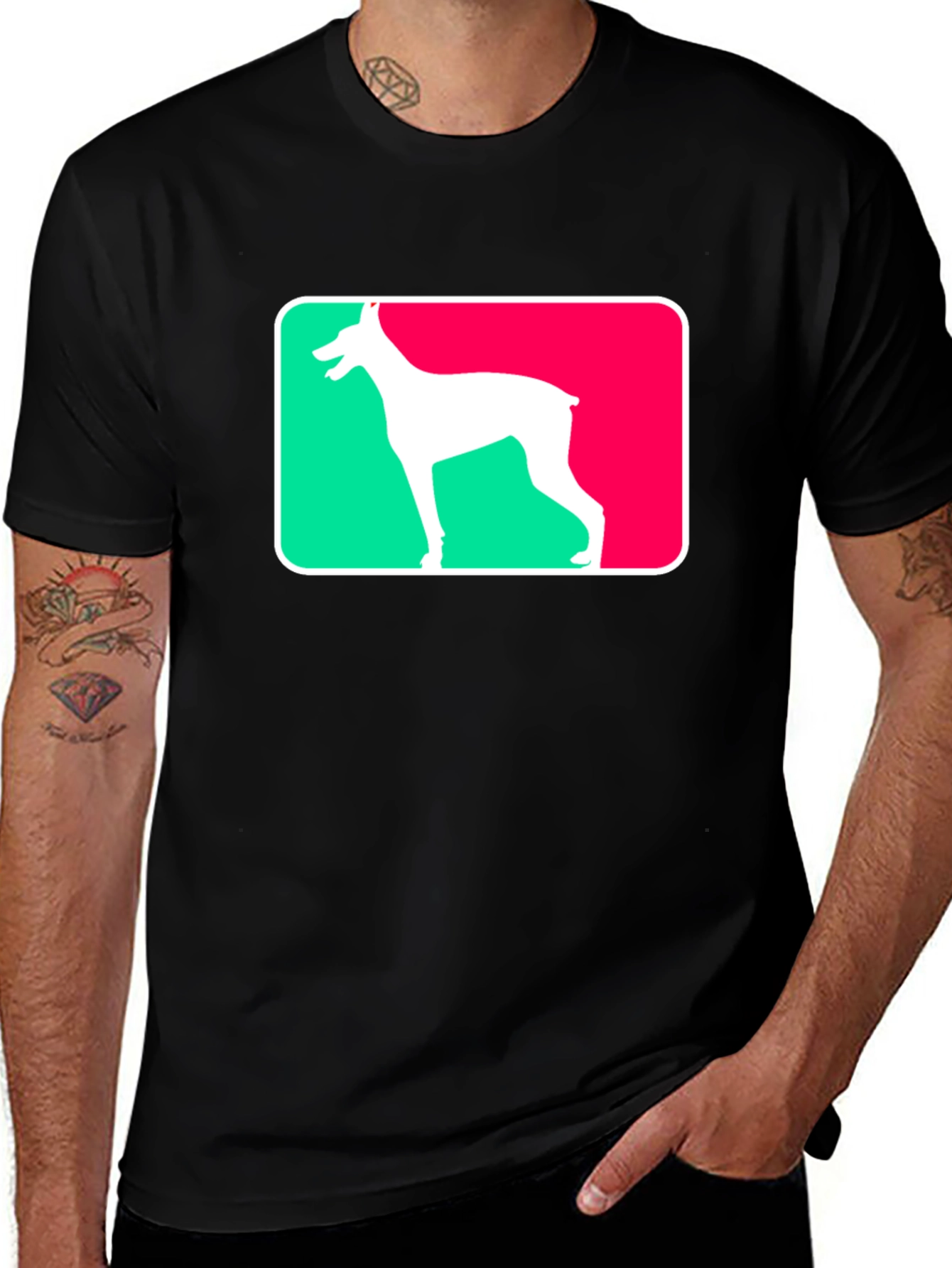 Doberman Silhouette Graphic Tee