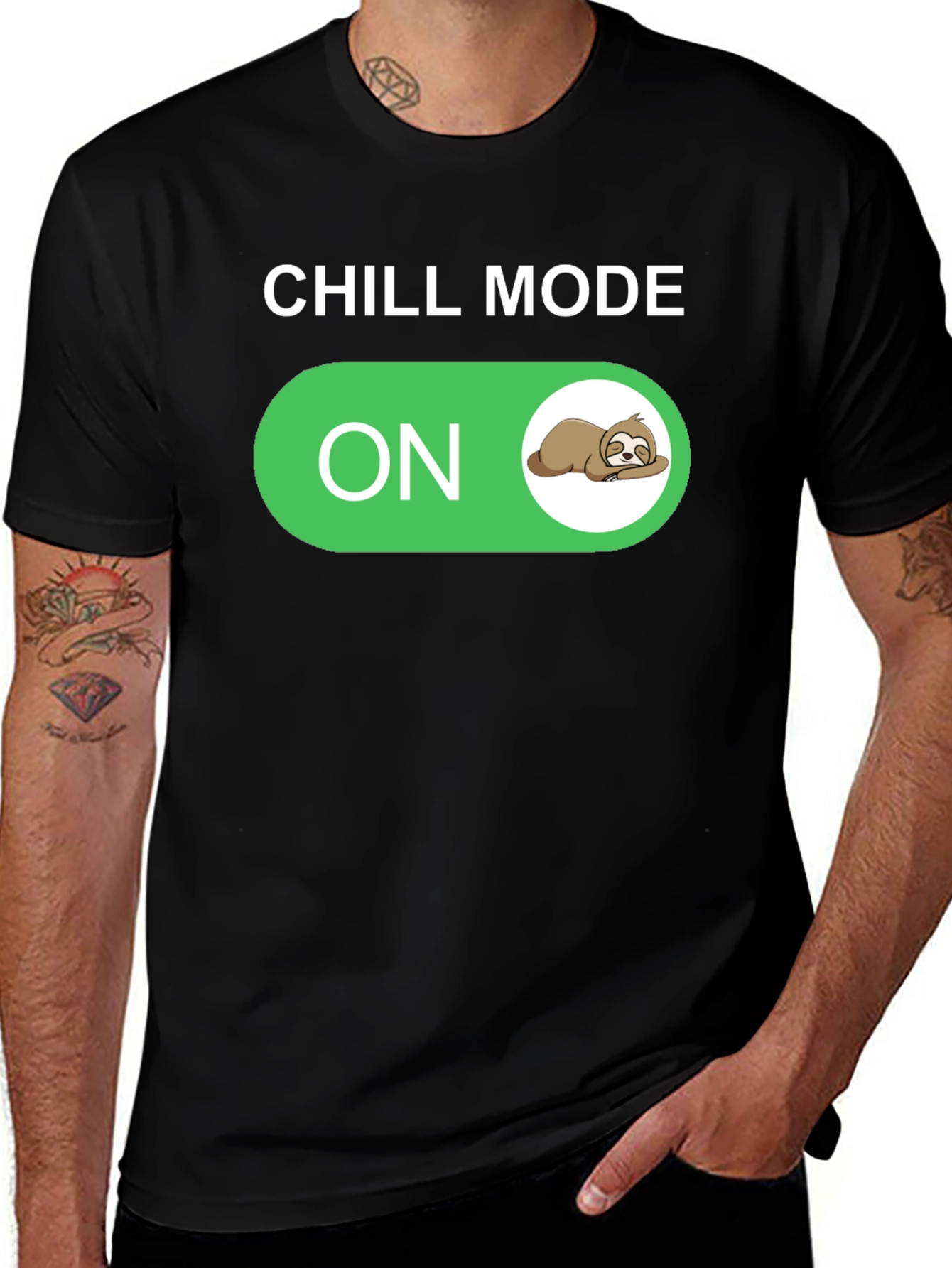 Variant 28 of Chill Mode On Sloth Graphic T-Shirt