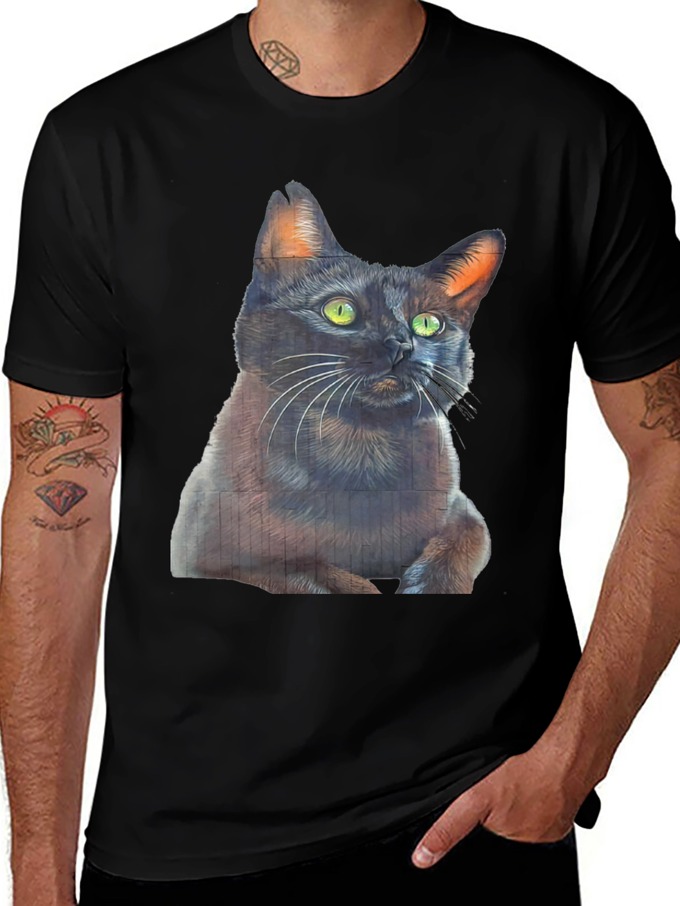 Variant 14 of Black Cat Graphic Tee - Men's Short Sleeve Shirt