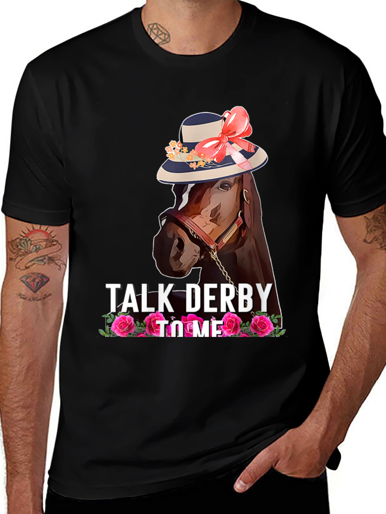 Variant 8 of Talk Derby To Me Horse Graphic Tee