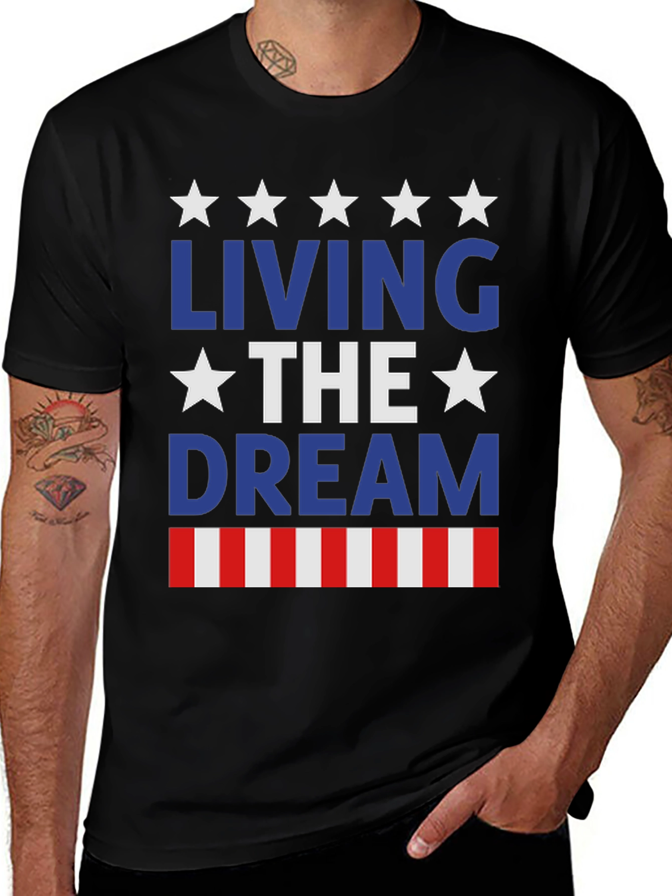 Variant 21 of Living the Dream Patriotic T-Shirt