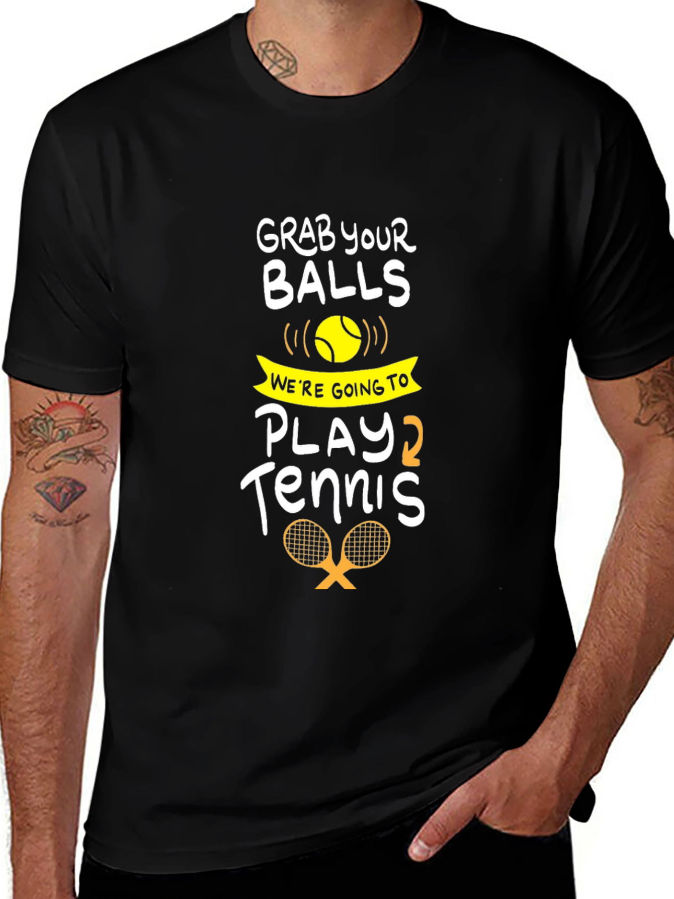 Variant 17 of Grab Your Balls Tennis T-Shirt - Funny Graphic Tee