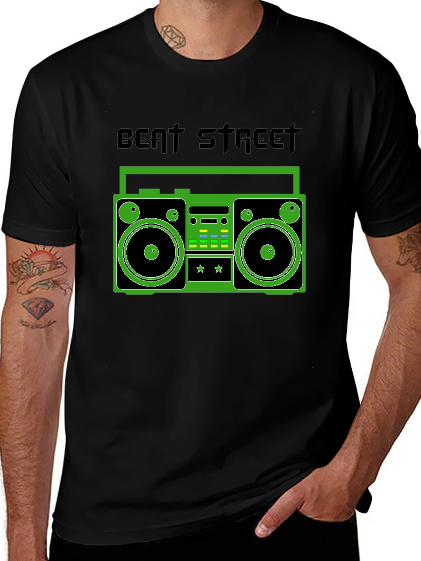 Beat Street Boombox Graphic Tee - Retro Style