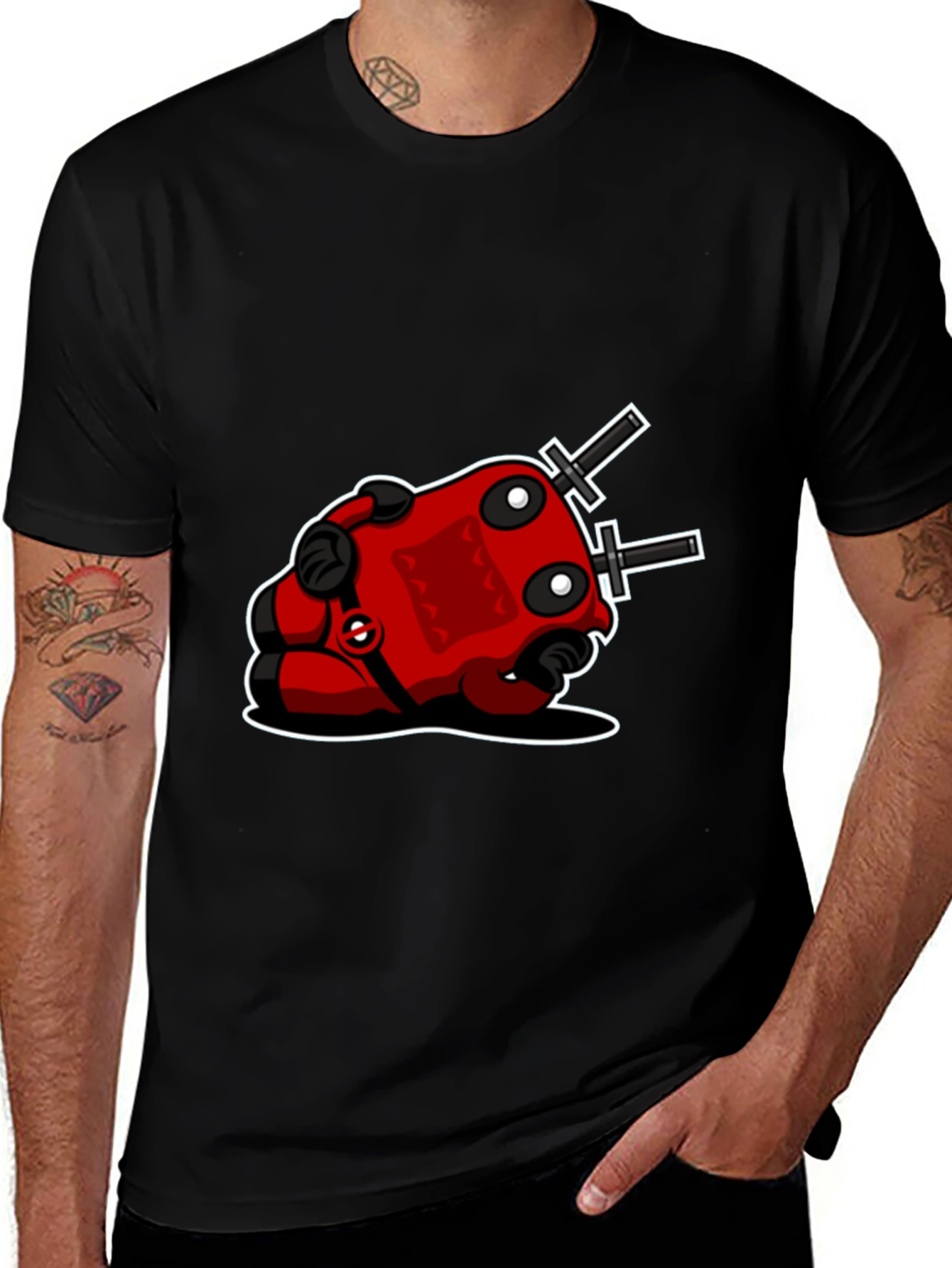 Deadpool-Inspired Black T-Shirt