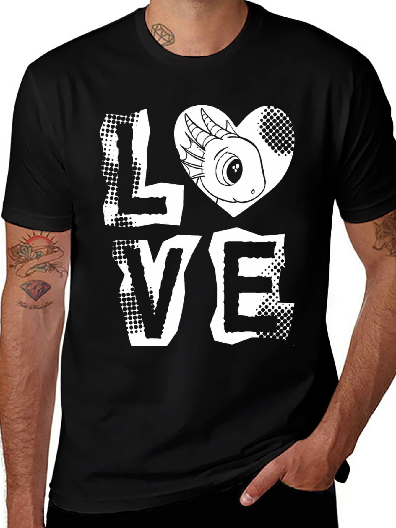 Variant 15 of Love Axolotl Tee - Cute Amphibian Heart T-Shirt