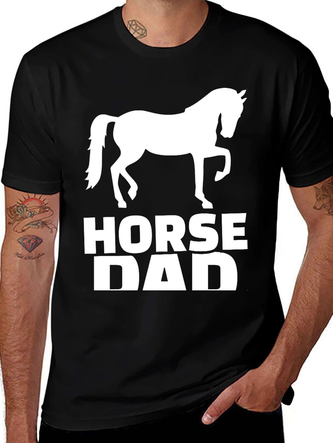 Variant 11 of Horse Dad T-Shirt, Equestrian Father Tee