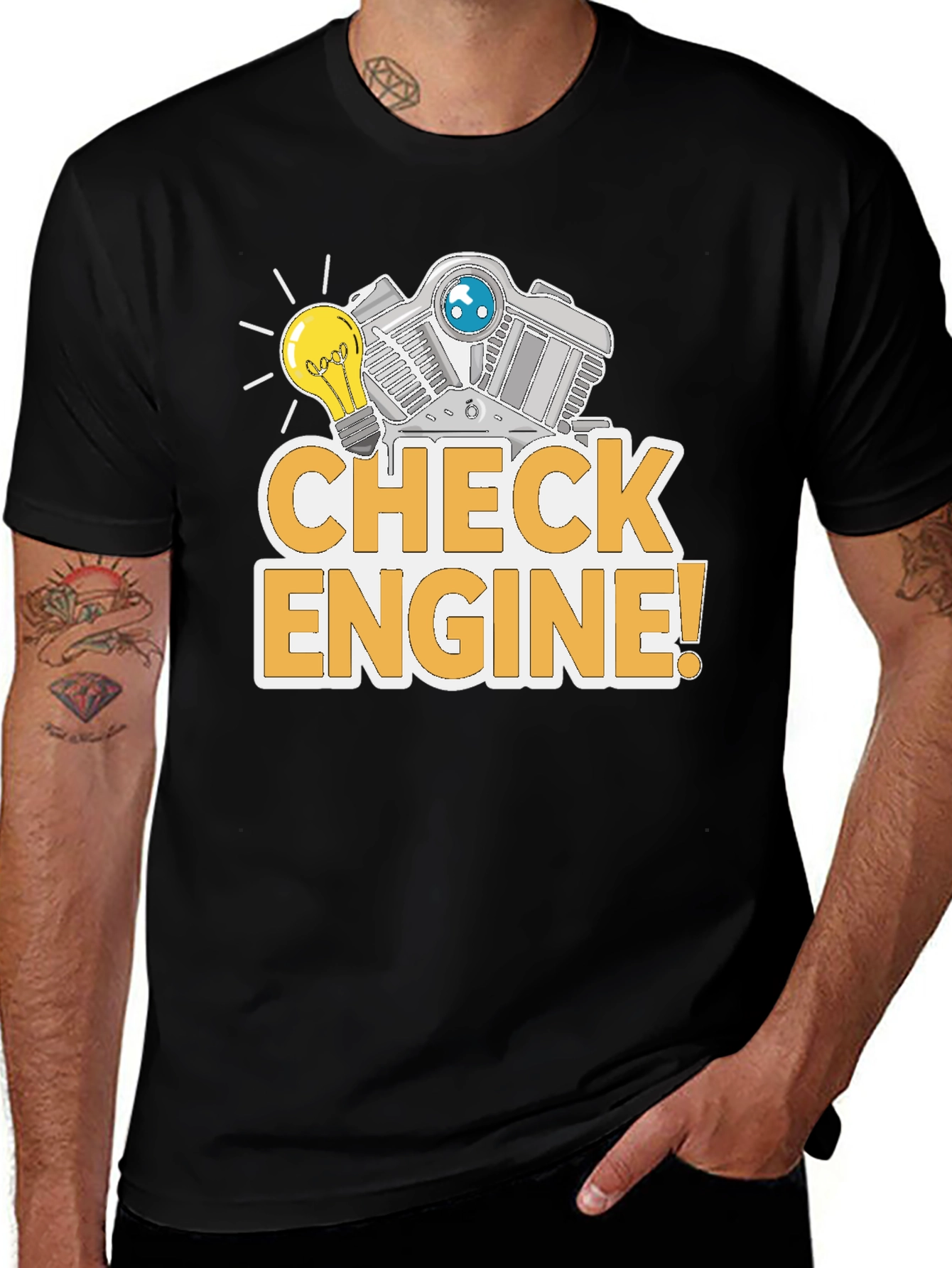 Variant 3 of Check Engine Funny T-Shirt Mechanic Gift