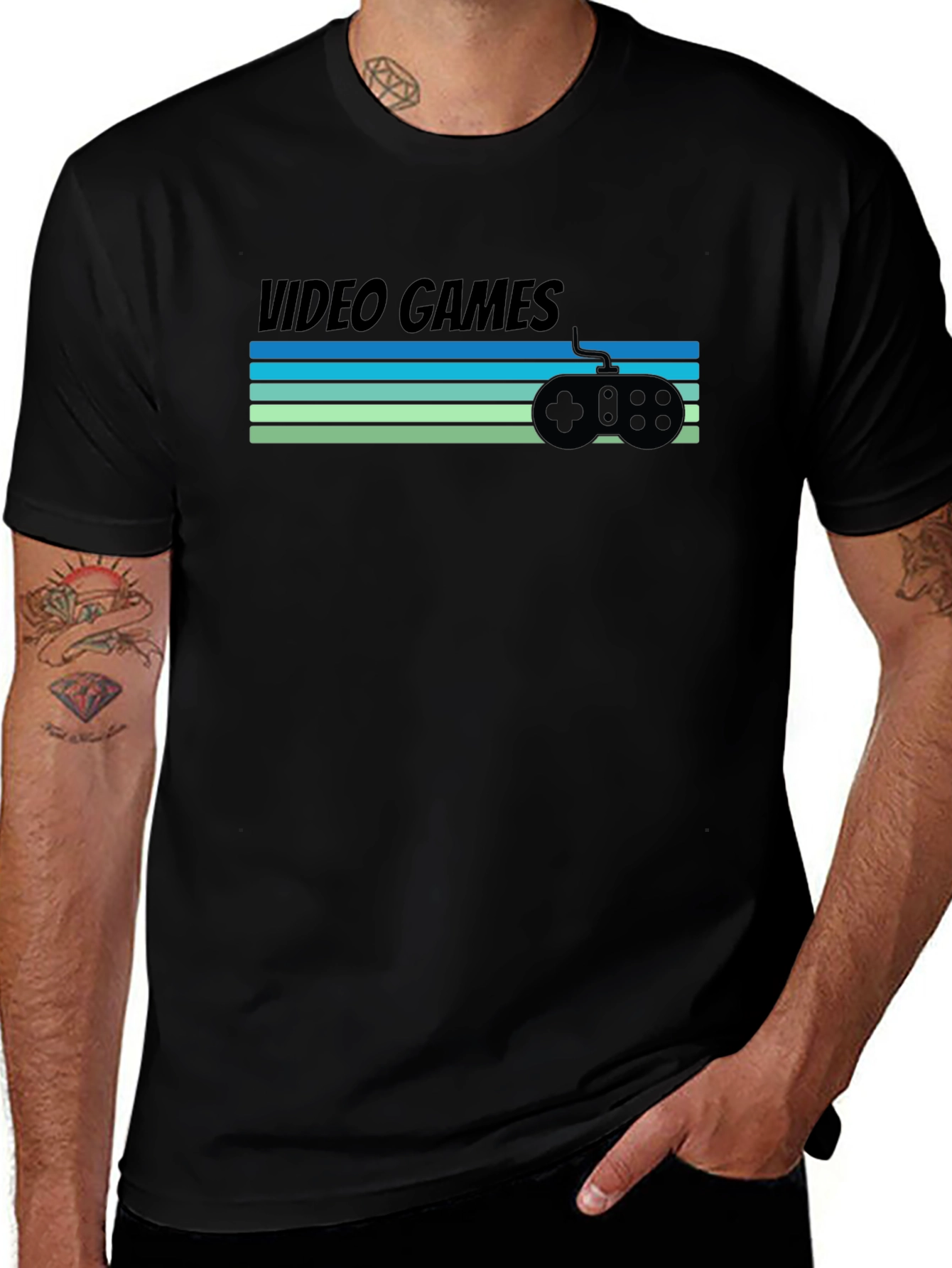 Variant 5 of Video Games Retro Graphic T-Shirt - Gamer Style