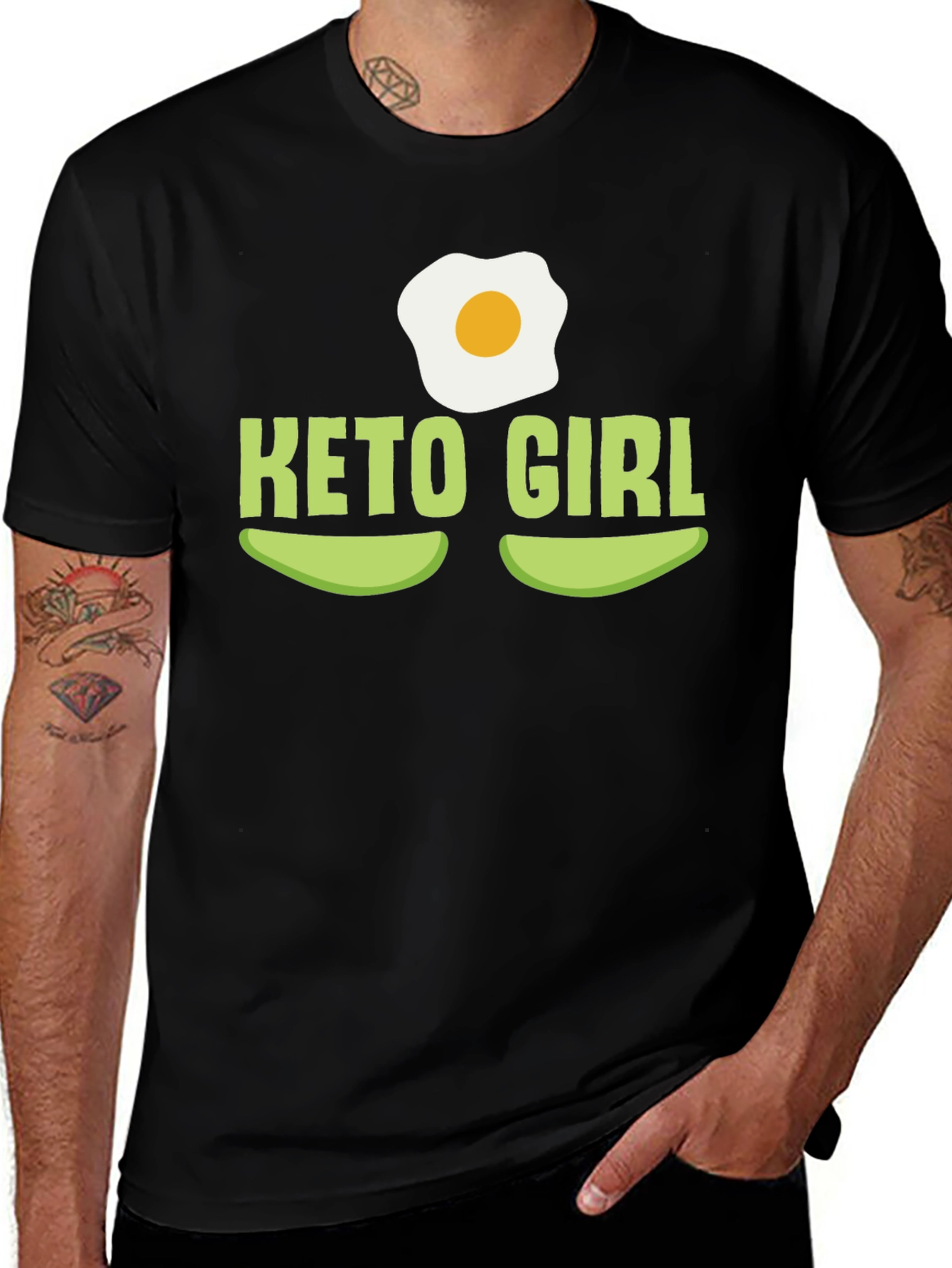 Keto Girl T-Shirt - Avocado & Egg Design