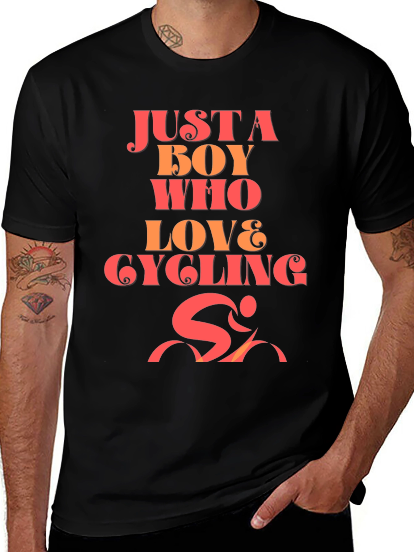 Variant 5 of Boy Who Loves Cycling Graphic T-Shirt