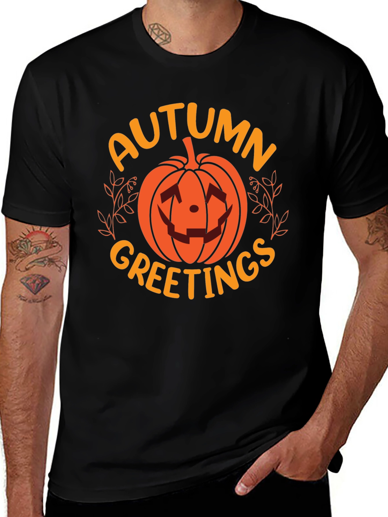 Autumn Greetings Pumpkin T-Shirt