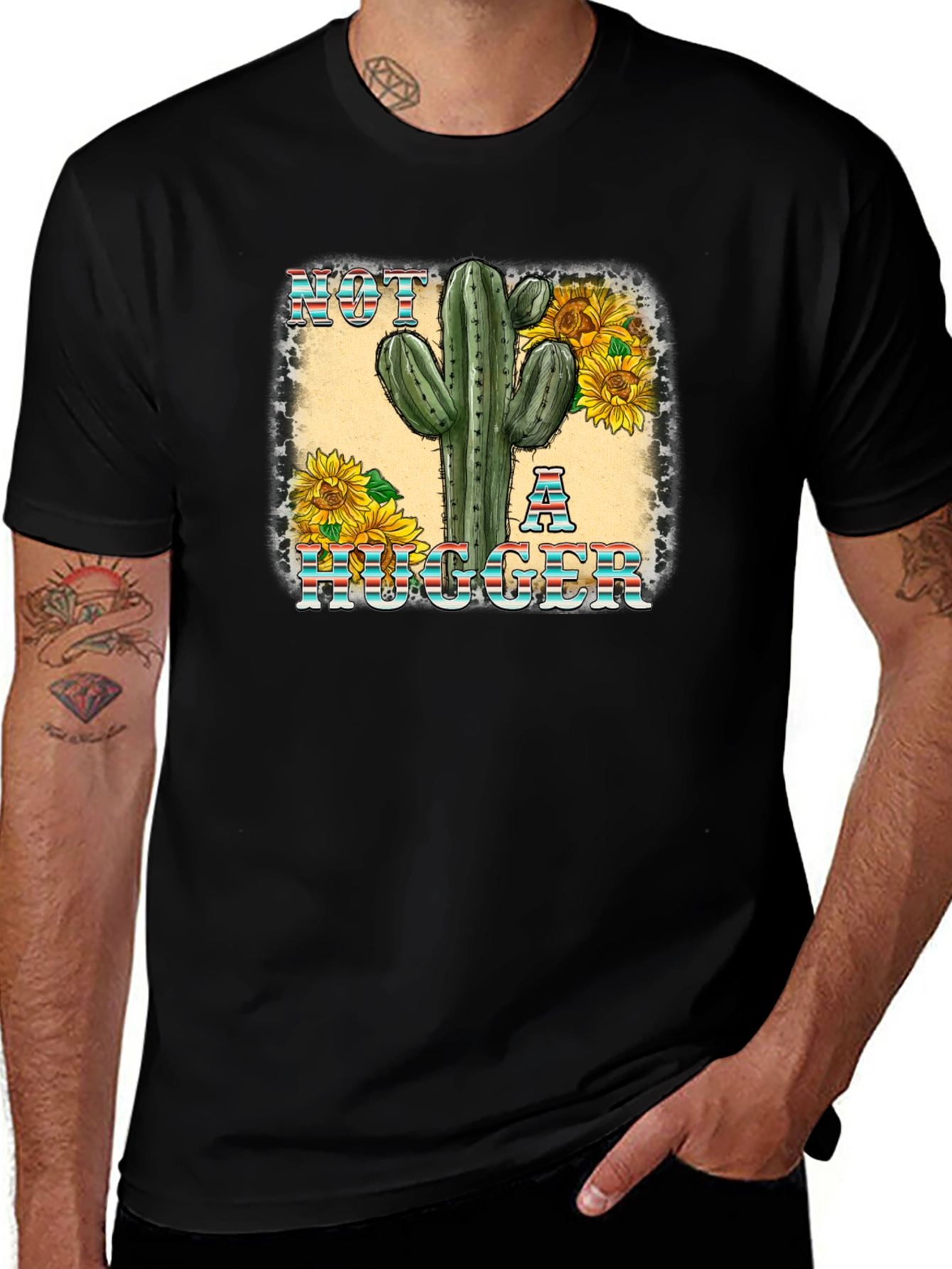 Variant 27 of Not a Hugger Cactus Graphic T-Shirt