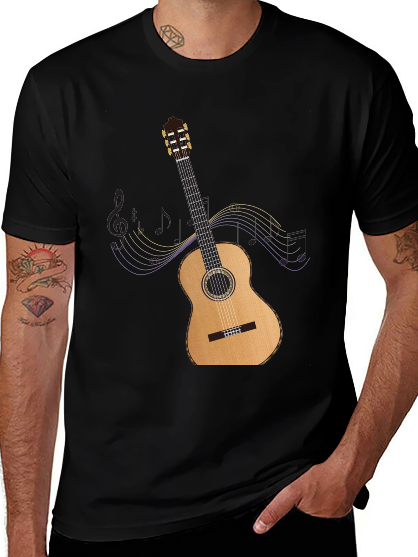 Variant 6 of Guitar Music T-Shirt - Stylish Musician Tee