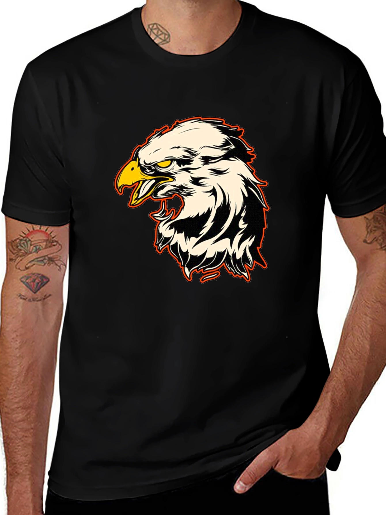 Variant 7 of Eagle Graphic Tee - Bold Bird Design