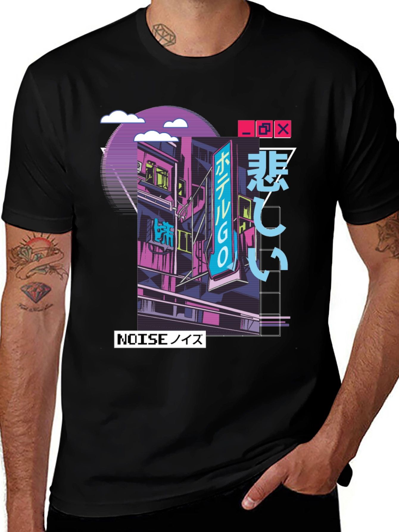 Variant 30 of Retro Japanese Vaporwave T-Shirt - Hotel GO