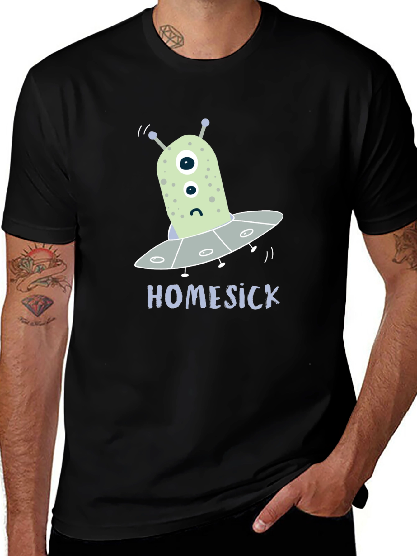 Variant 15 of Homesick Alien T-Shirt - Funny Space Tee