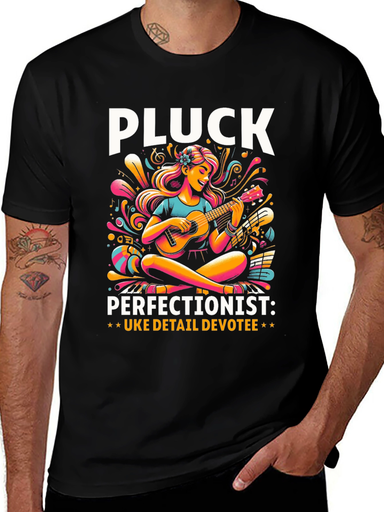 Variant 8 of Pluck Perfectionist Ukulele Musician Tee