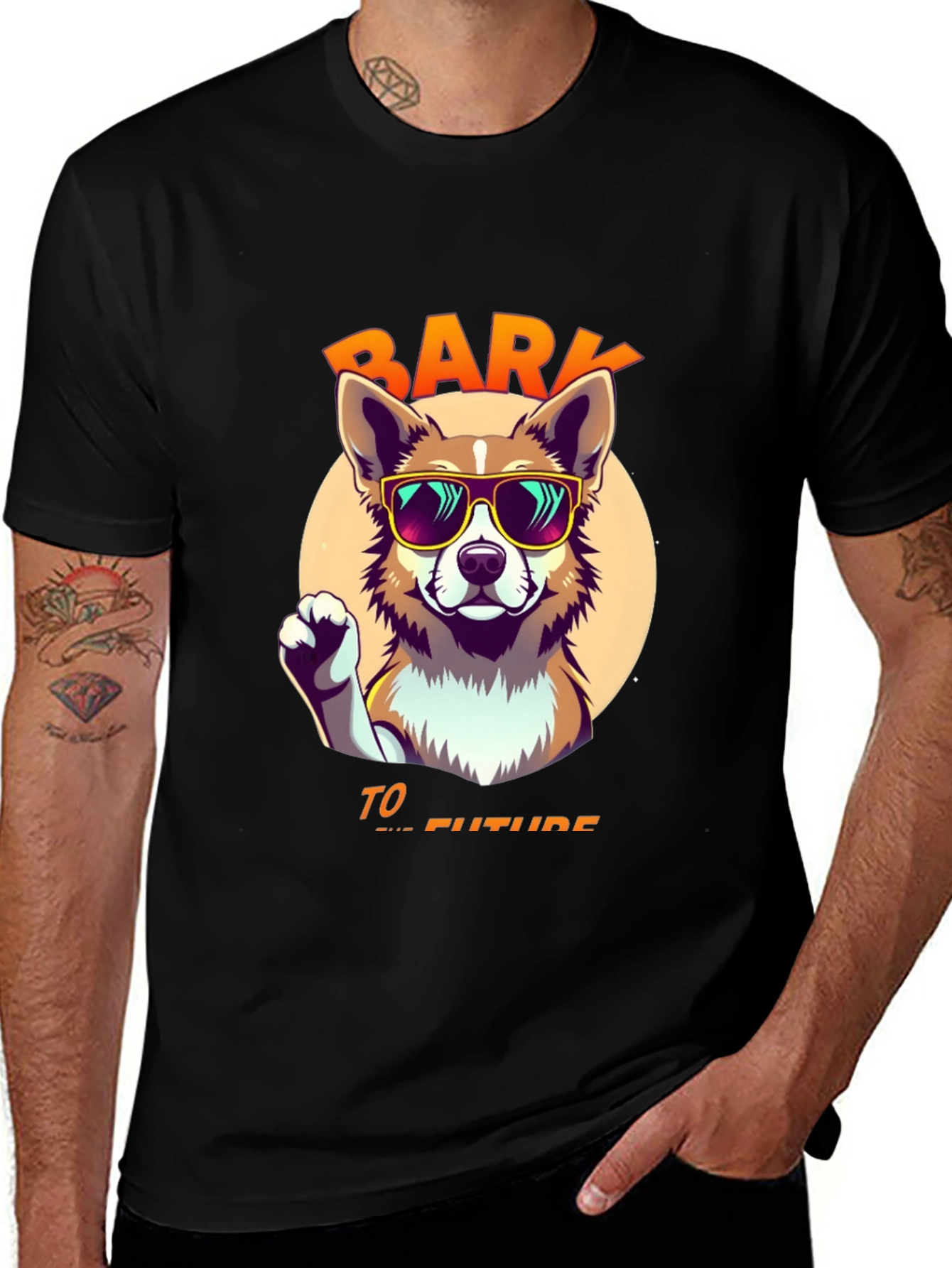 Variant 17 of Bark to the Future Dog T-Shirt