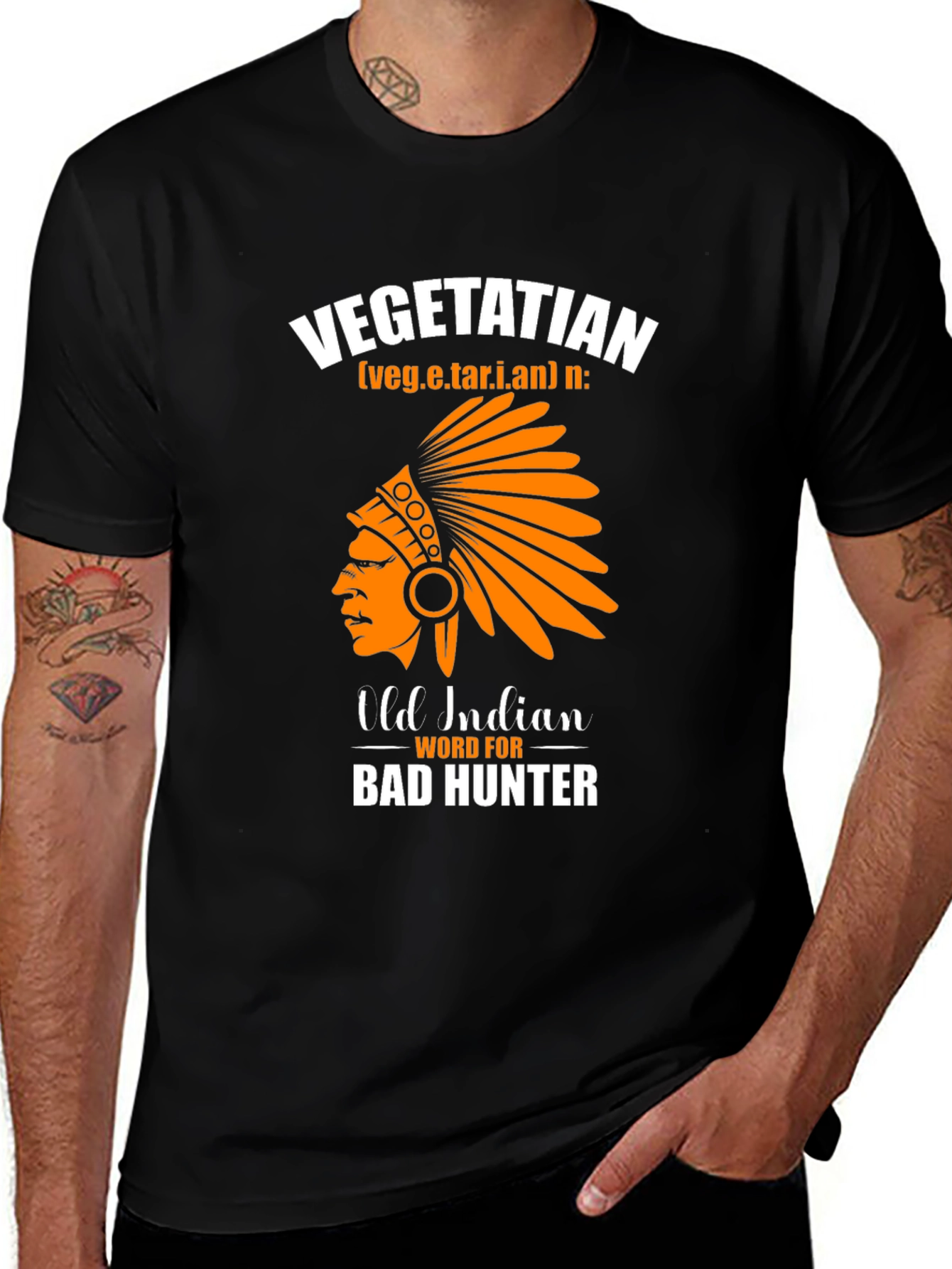 Variant 7 of Vegetatian Bad Hunter Graphic T-Shirt