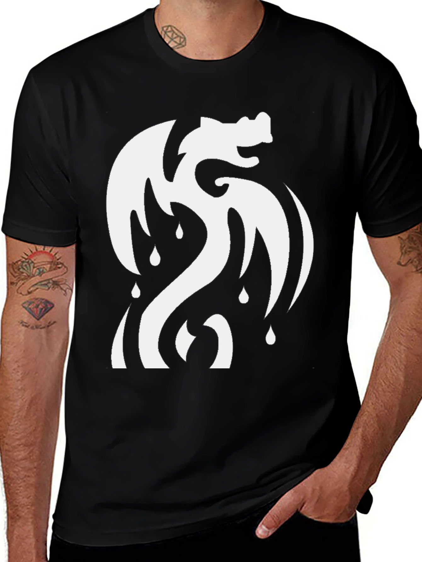 Variant 8 of Dragon T-Shirt - Black Graphic Tee