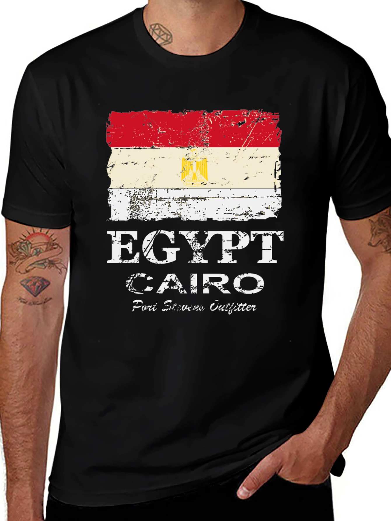 Egypt Cairo Vintage Flag T-Shirt