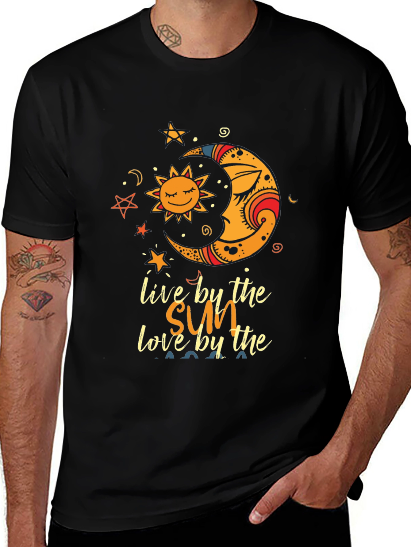 Variant 28 of Sun & Moon Graphic Tee - Live by the Sun, Love by the Moon
