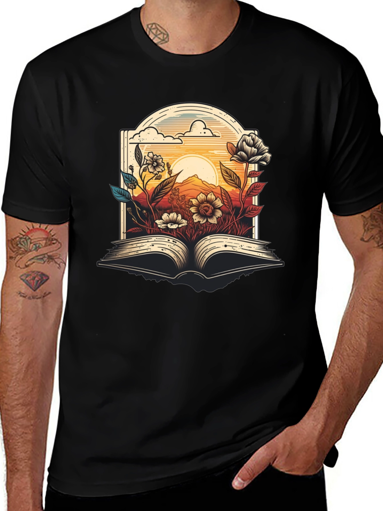 Floral Book T-Shirt - Read in Bloom