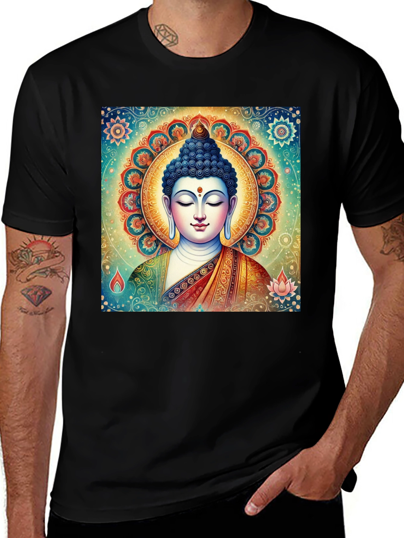 Buddha Graphic Tee - Spiritual Art Shirt