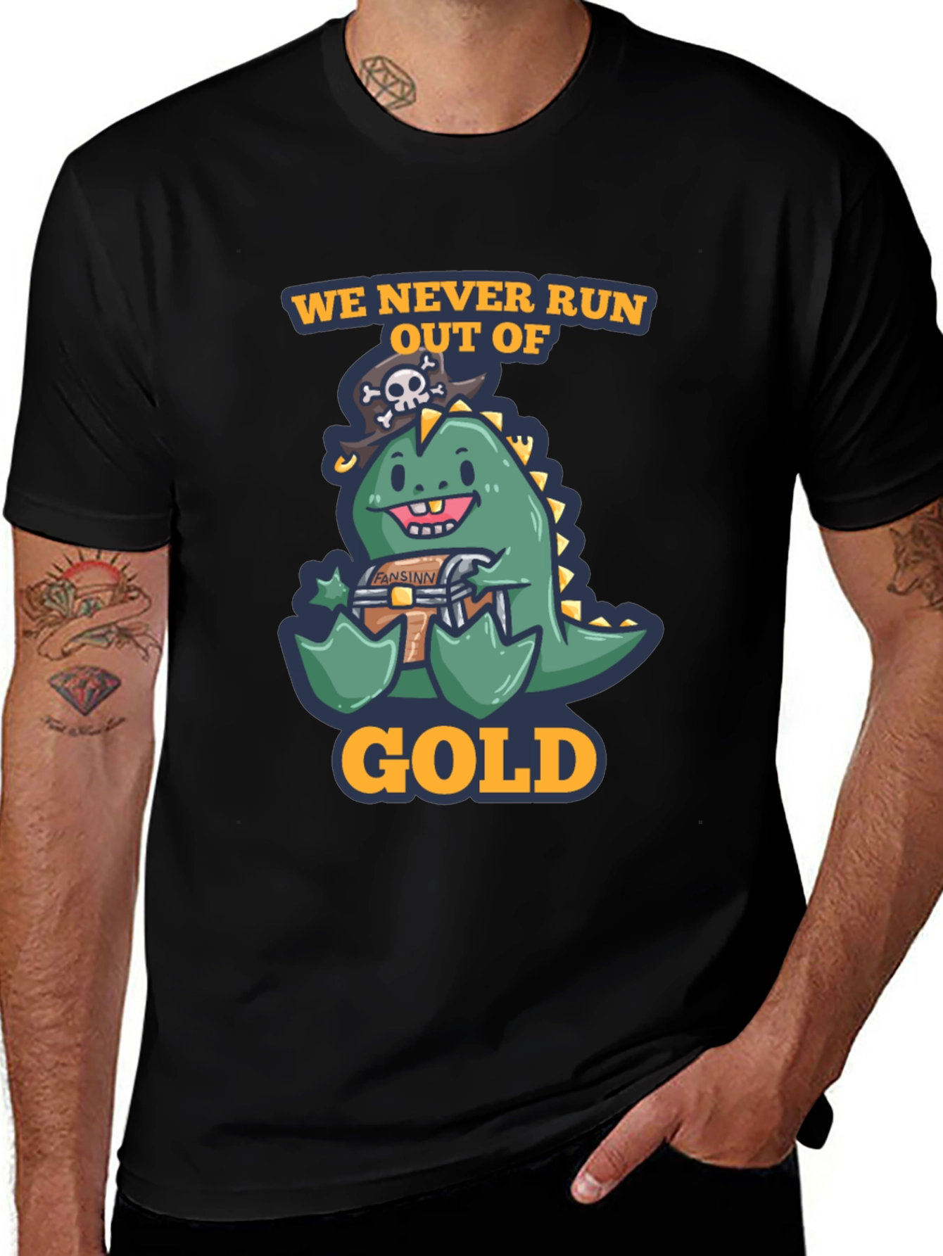 Variant 8 of Pirate Dino Gold T-Shirt