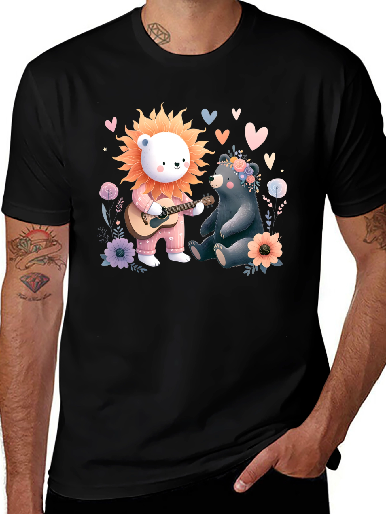 Variant 19 of Bear and Lion Tee - Cute Animal T-Shirt